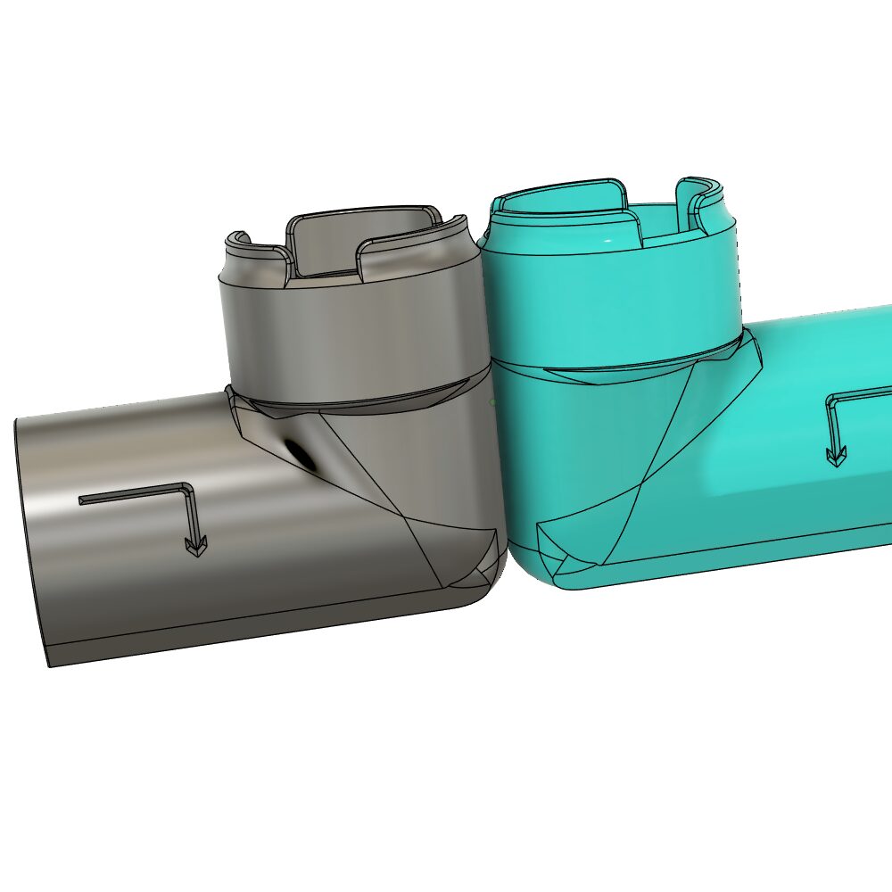 Saugadapter_Rechtsanschluss v13 Winkel Absaugadapter für Kapex KS60 – Bild 1